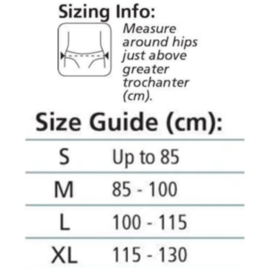 Serola belt size guide